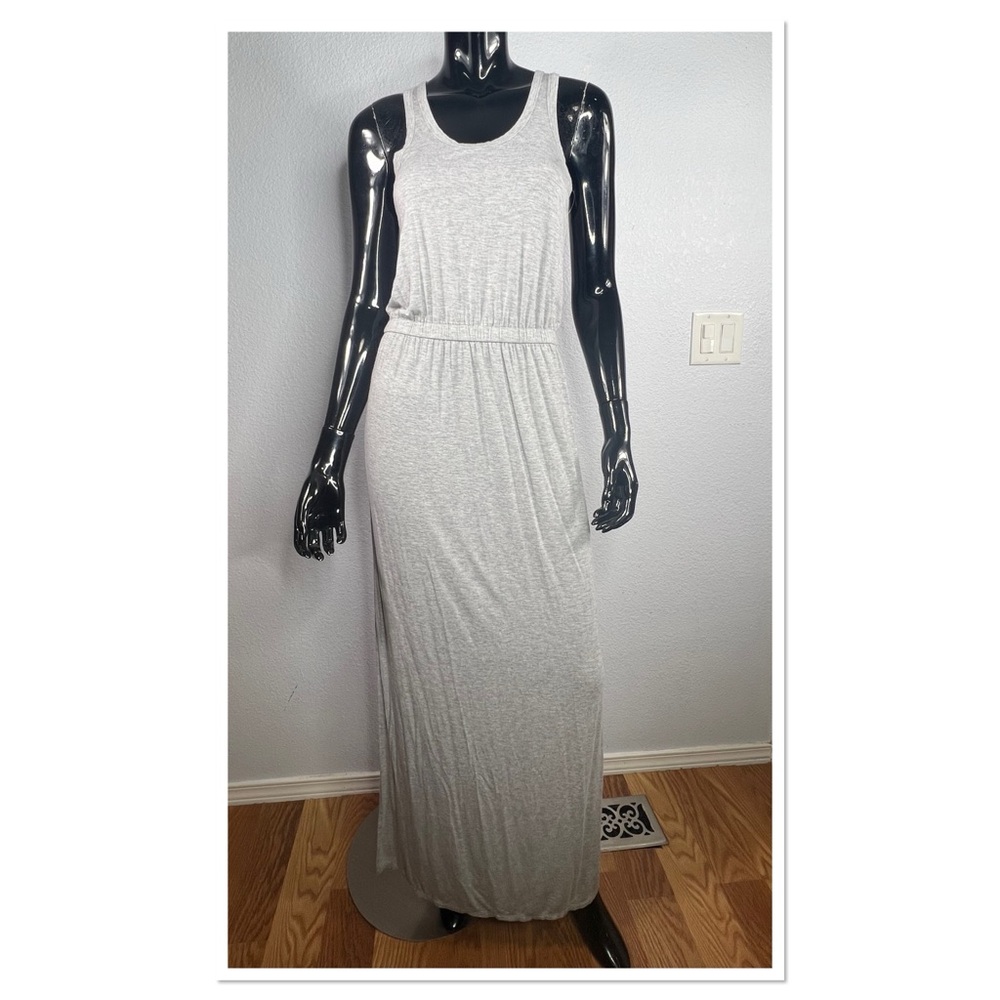 J CREW Racerback Side Splits Tank Maxi Dress Sz S Gray
